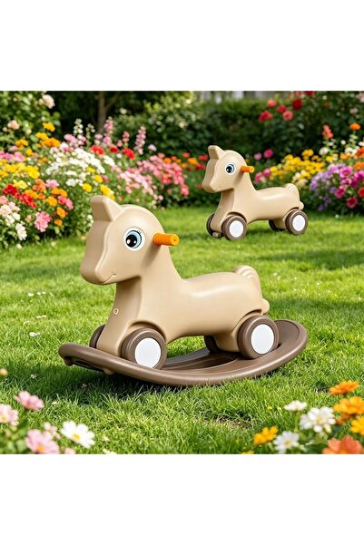 JCB CHIC JCB_CHIC 2 in 1 Rocking Horse for Toddlers 1-3,Convertible Balance B...