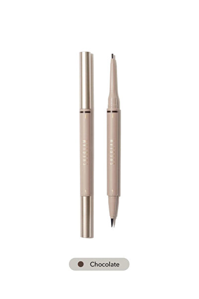 SHEGLAM On Demand 2 in 1 Brow Eyebrow Pencil 08 Chocolate