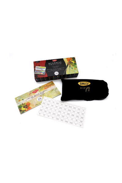 daço Acuarele 50 culori cutie metalică DACO AR050