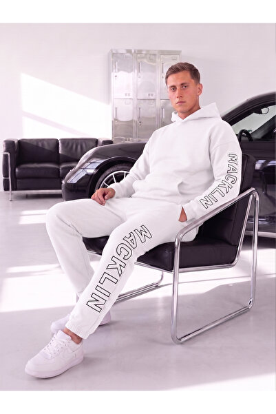 macklin Unisex Hoodie and Jogger Sweatpants Printed Oversize 3 Thread Hooded ...