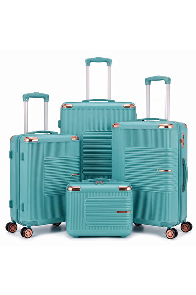 Dubai Power 4PC ABS Hardside Luggage Set 14/20/24/28 Inch with TSA Lock & Spi...
