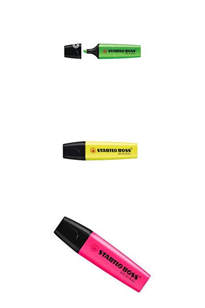 Stabilo Phosphorescent 3 Pack Yellow Green Pink
