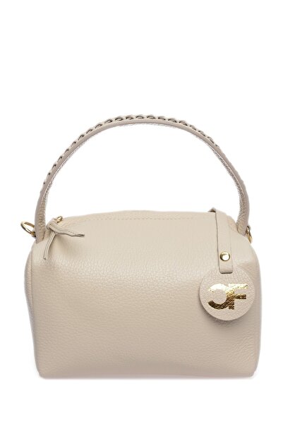 SimpleFind Carla Ferreri Geanta piele -Carlotta-Bej,Geanta de mana piele natu...