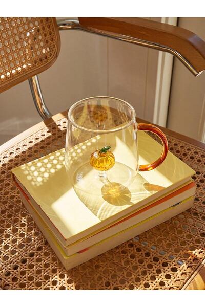 LC Waikiki Mixed Pumpkin Figured Glass Mug with Handle 300 ml (W6)