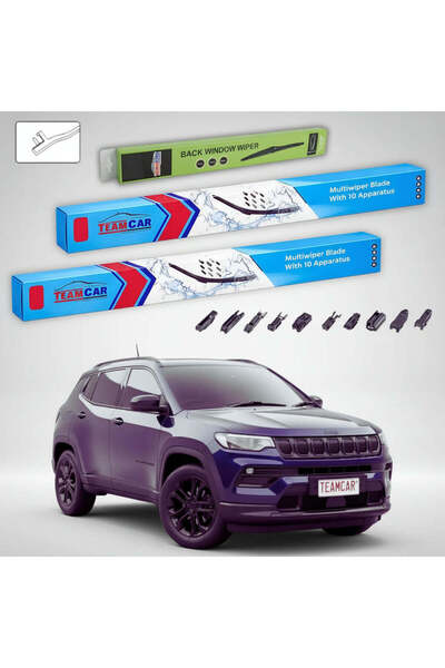 TEAMCAR Υαλοκαθαριστήρες Jeep Compass M6 2022-σήμερα |   Σετ Εμπρός και Πίσω ...