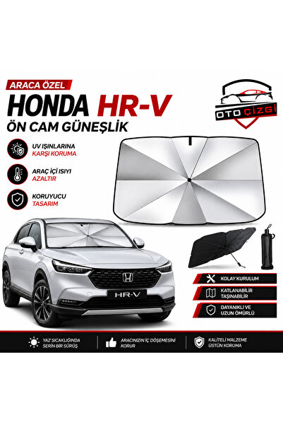 Oto Çizgi Honda HR-V Şemsiye Tip Ön Cam Güneşliği Katlanabilir UV Korumalı Ar...