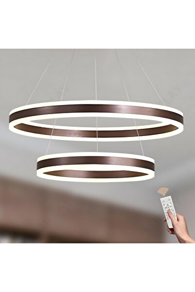 OtherMax Lampă Suspendată LED Modernă Reglabilă Dimmabilă Elegantă Maro 60 cm...