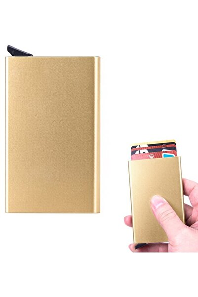 STARSTAR Card holder metal 9.6x6.3x0.9cm 5-slot RFID anti-theft.