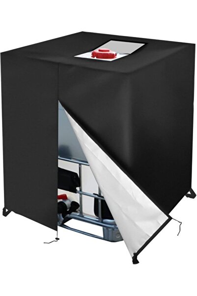 STARSTAR IBC container cover with zipper, 275 gallons/1000 liters, 420D black...