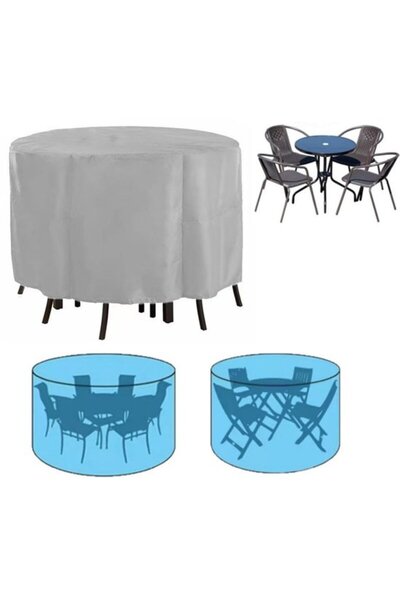 STARSTAR Patio Furniture Protective Cover - Waterproof Round Table Outdoor an...