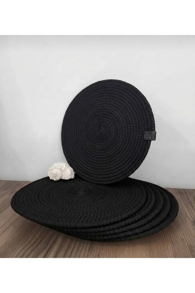 Zeora Home 6-Piece Supla Set Knitted Rope Supla Jute American Service Table M...
