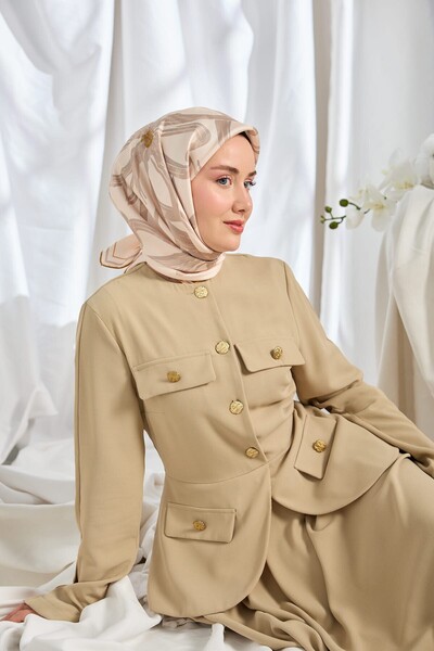 Silk Home Twill Silk Scarf Bloom Powder