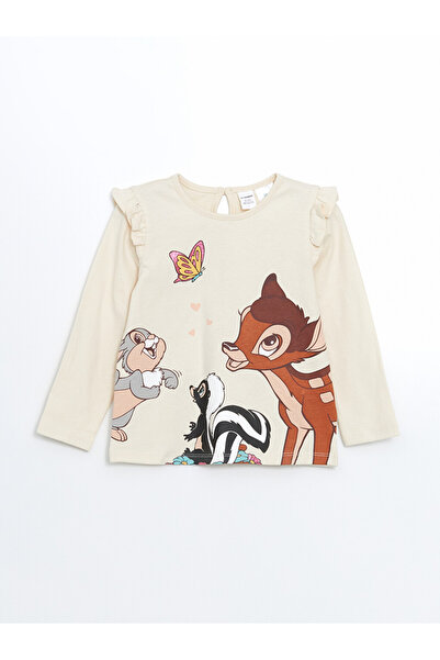 LC Waikiki Tricou de fete cu guler rotund, cu imprimeu Bambi, din jerseu