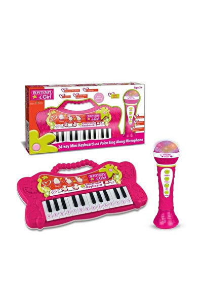 SORA GROUP Electronic 24 Key Organ Set with Microphone Pink