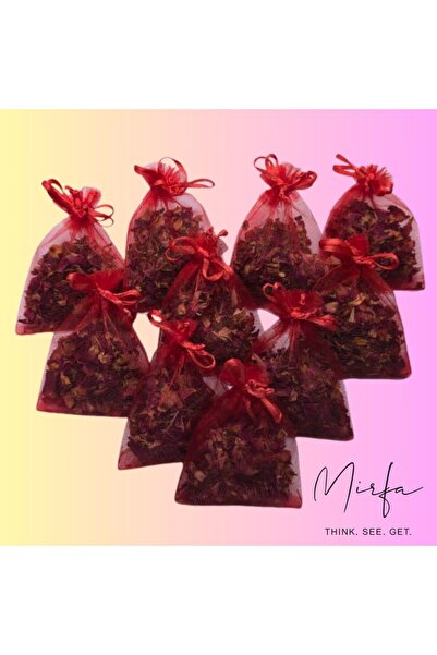 Mirfa Dry Rose Petals in Drawstring Sachets (Pack of 10)