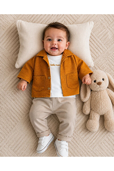 hümabebe Little Man Corduroy Jacket Seasonal 3-Piece Baby Boy Set