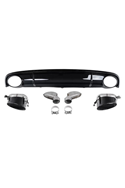 tuningset Difuzor de aer pentru pragul spate, compatibil cu Audi A7 4G 2010-2...
