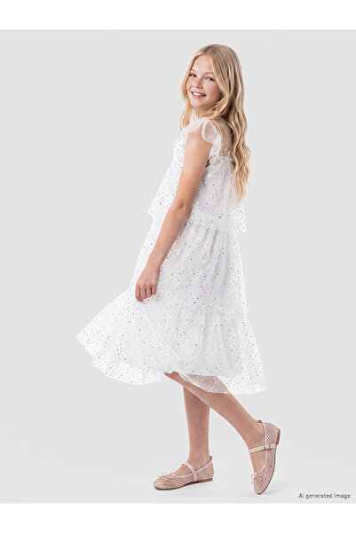 LC Waikiki Trendlucky Girls' Glitter Tutu Dress with Ruffles and a Difference...