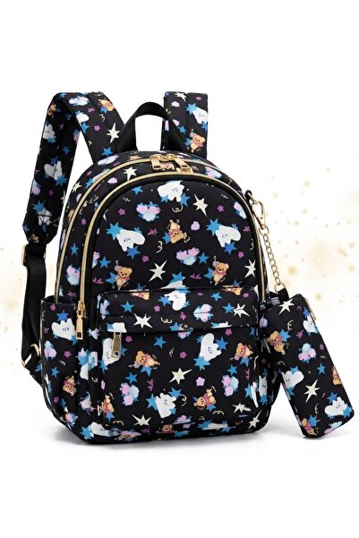 Generic Brand Rucsac Ghiozdan Școală Model Ursuleți și Stele cu Penar/Portfar...