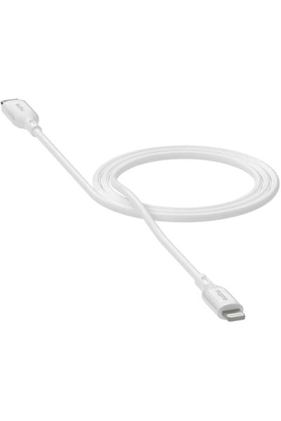 Mophie ZAGG Essentials USB-C to Lightning Cable (1M) – Fast Charging up to 60W, Durable & Tangle-Free, MFi Certified – White
