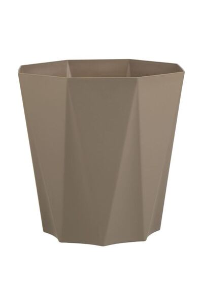 BAMI NETWORK Ghiveci flori octogonal plastic Mocca 25x25x24.5cm decor balcon