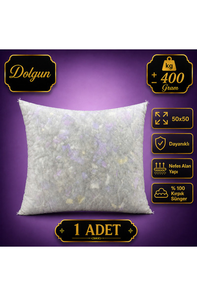 1 Adet 50 X 50 cm Makine Kırpığından Yapılmış Kırlent İçi