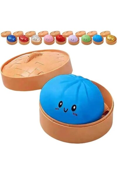 OEM Jucărie squishy, design bao, albastru, 8,5 cm