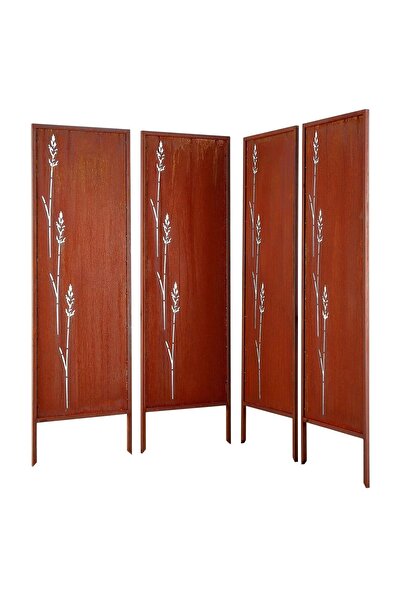 Vivatechnix Set 4 x Paravan confidentialitate pentru gradina/casa, Otel, 50x1...