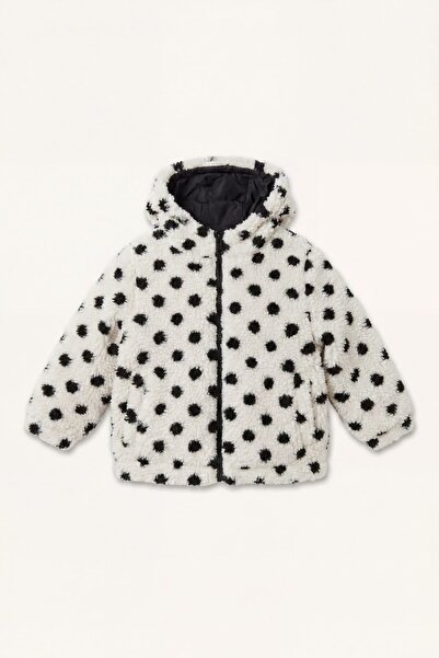 DeFacto Polka Dot Plush Hooded Coat Baby Girl H3549A526Au