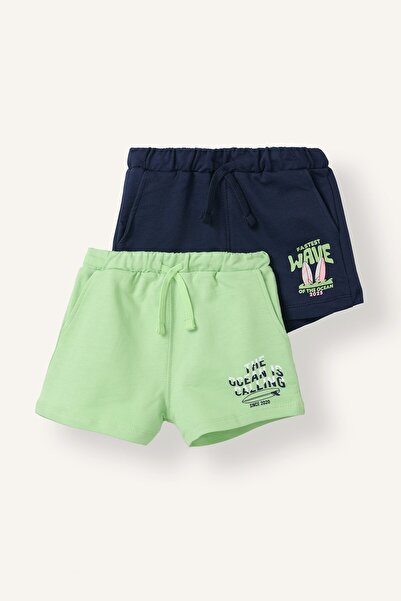 DeFacto Printed 2-Piece Shorts Set for Baby Boy H8242A526Hs