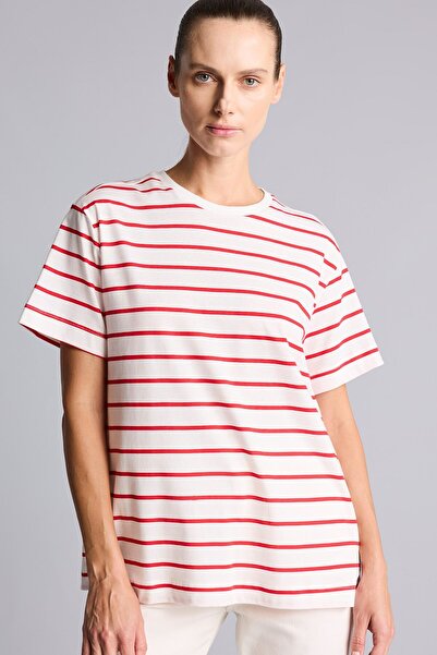 DeFacto Striped Regular Fit Crew Neck Short Sleeve T-Shirt H1364Ax26Sp