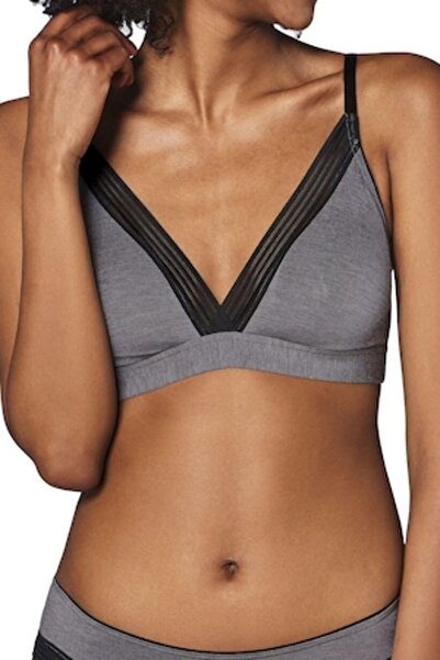 SLOGGI Sutien, WOW Embrace Bralette, gri închis, S