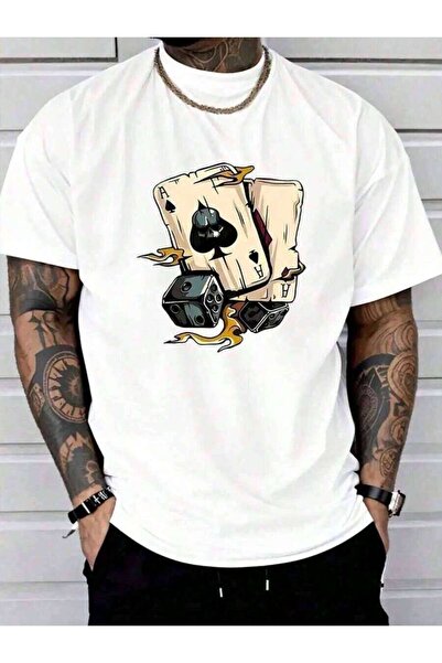2BIR (220 T-Shirt) Summer Round Neck Short Sleeved Casual Pure Cotton Poker-W...