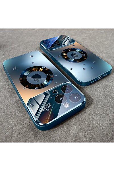 Choice16 iPhone17 Pro Blue New Luxury Glass Camera for Magesafe Magnetic Wire...