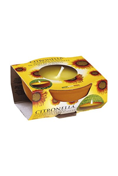LCA Set 3 x Lumanare Citronella, Recipient Teracota, 10 Ore