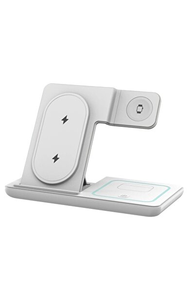 Choice1 White KEBIDUMEI 3 IN 1 Foldable Charging Station Fast Magnetic Wirele...