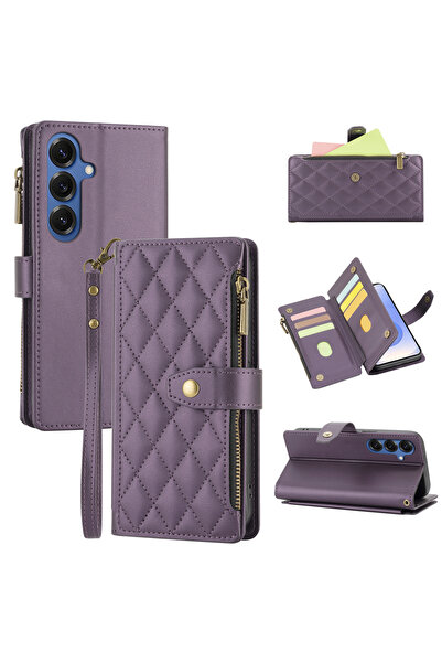 Choice46 Galaxy A16 Artificial leather Purple Wallet-Style Phone Case for A12...
