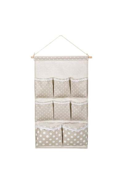 victiny Organizator suspendat pe perete cu 8 compartimente, bej cu buline 35 ...