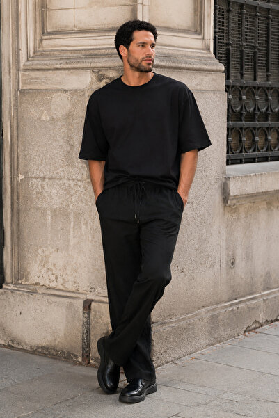 Kozik Men's 100% Cotton Linen-Oversize Comfortable Fit Casual Set