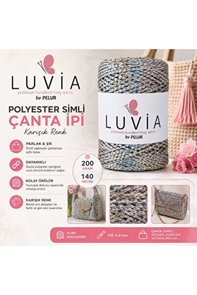 Kanguroom Luvia Polyester Glitter Bag String Mixed Color 200 Gr