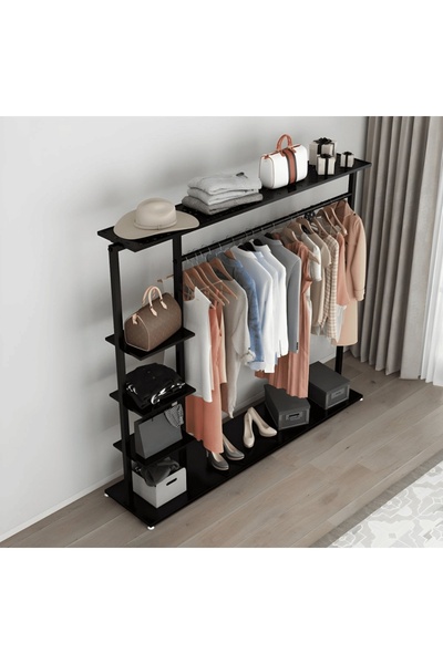 kold concept KC-0152 Modern Giriş Holü Askılığı 4 Raflı Metal Portmanto