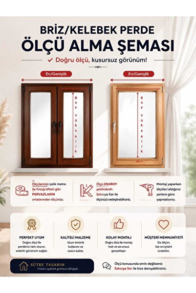 SütreTasarım NATUREL BAMBU HAFİF KIRÇILLI BRİZ PERDE/TÜL KELEBEK PERDE (MUTFAK VE KAPI PERDESİ) ÇUBUKLAR DAHİLDİR