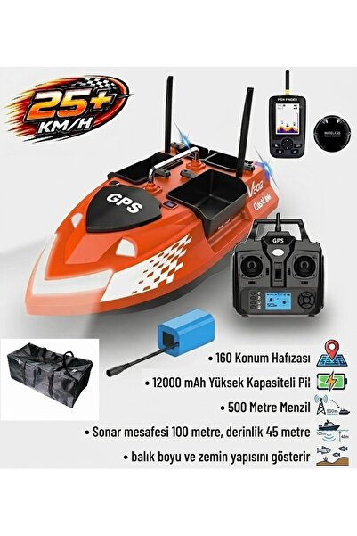 HobbyRcModels SAZAN YEMLEME BOTU Flytec V802 Pro 500M Menzilli, GPS'li, 160 K...