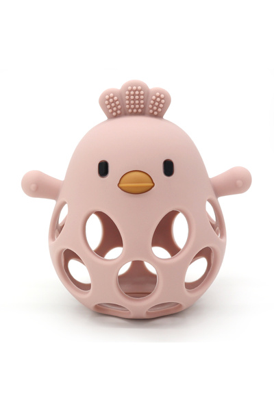 Choice5 07-Rose pink 1PC Baby Silicone Teether Toys Cartoon Chick Shape Baby ...