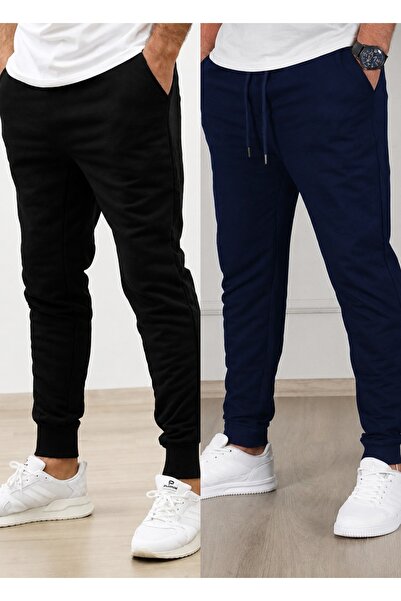 TORUK MAKTO Set de 2 pantaloni de trening unisex cu tiv cu nervuri Jogger, cu...