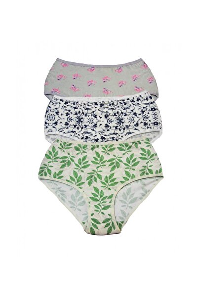 VELVET TOUCH Γυναικεία σλιπ 3 τεμάχια με σχέδια μωβ 5330, Μέγεθος XL