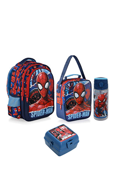 SPIDERMAN Premium ilkokul çantası Seti 3 Bölmeli Okul Çantası + Beslenme Çant...