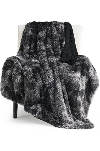 BEDSURE Ultra Soft Throw Blanket, Fluffy Blankets & Throws - Fuzzy Sherpa Fau...