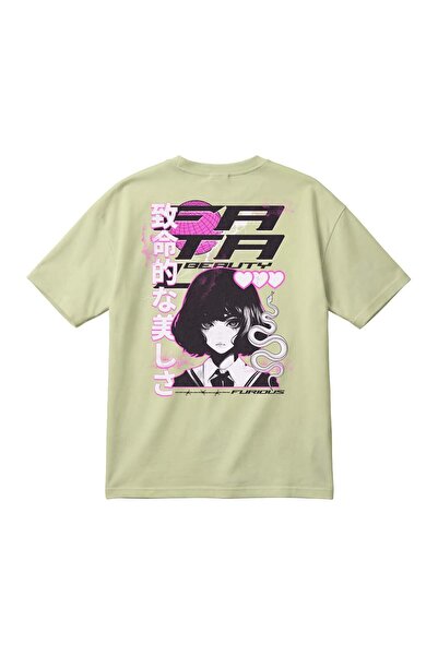 barsdepo Tricou unisex supradimensionat cu imprimeu grafic anime Y2K – Tricou...