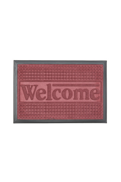 Casa Plastor Welcome II cherry red carpet doormat 60x40 cm